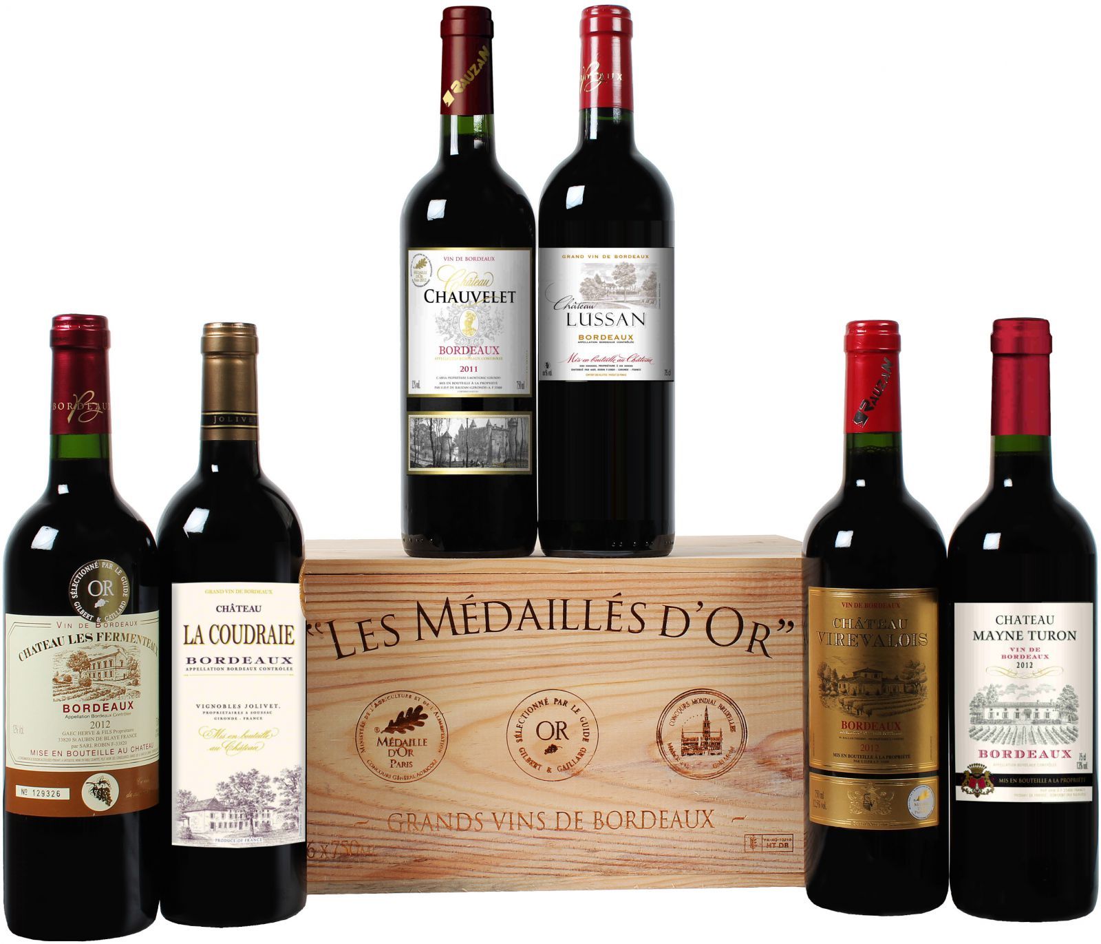 Goldprämierte Bordeaux-Selektion in edler Holzkiste mit 6 Flaschen Rotwein nur 39,99 Euro* statt 99,00 Euro