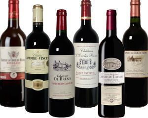 Wein Überraschungspaket mit 6 wundervollen Bordeaux-Rotweinen